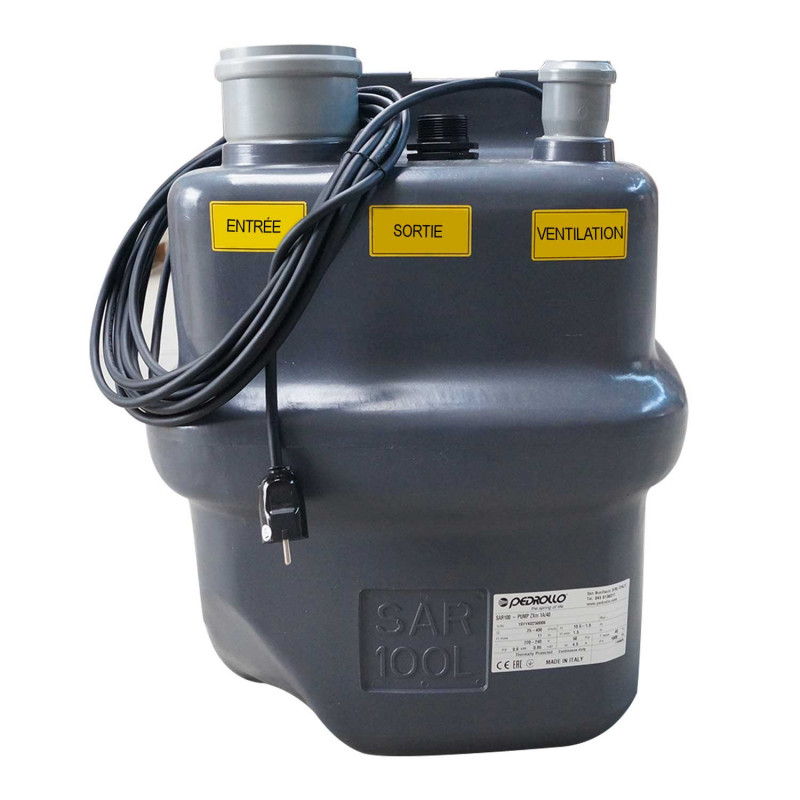 Station de relevage 100L - Pompe Inox 220V - Eaux usées