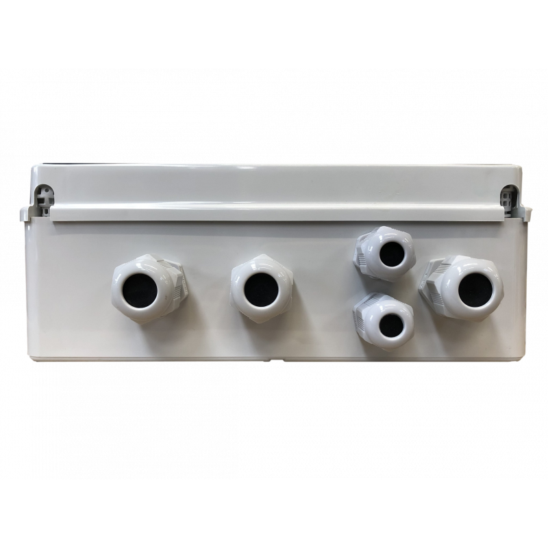 Coffret de commande 400V - 12A protection et contrôle de niveau.