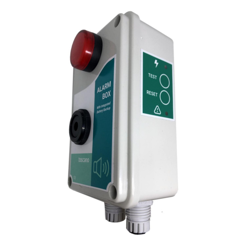 Boitier alarme sonore 90dB mono 230V avec voyant