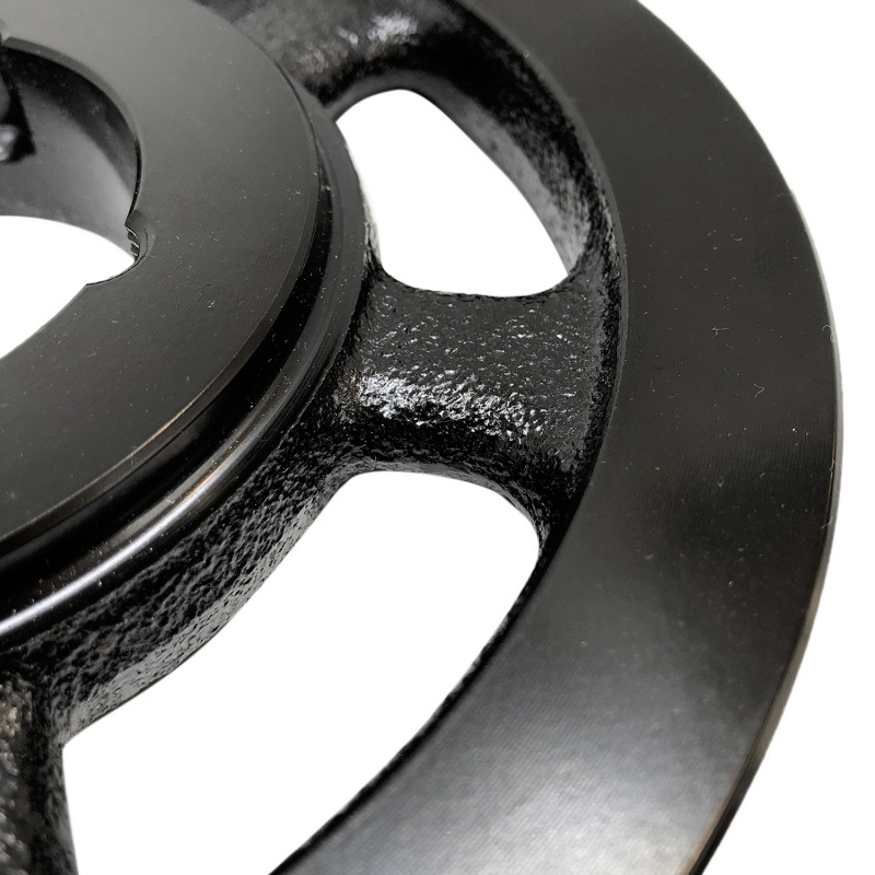 Poulie courroie trapézoïdale 1 gorge Dp 200mm Arbre 38mm Moyeu 2012