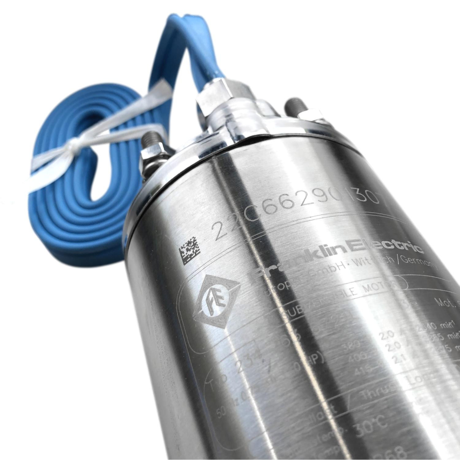 Moteur Franklin 4" 230V monophasé 1.1Kw pour pompe immergée