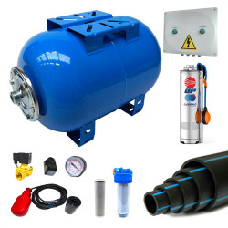 Kit Récupérateur Eau De Pluie Pompe Immergée pour Cuve Récupération Eau de Pluie