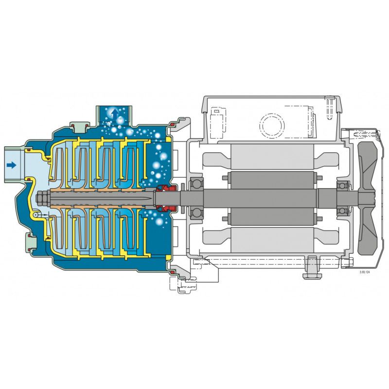 Pompe à eau multicellulaire auto amorçante Calpeda MXAM204 - Inox 0,55 kW 4,5 m3/h 220V - Pompe de surface pour jardin