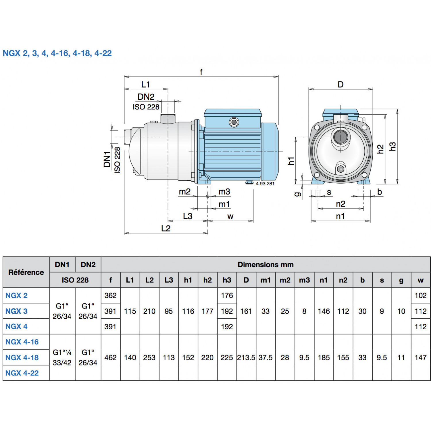 Pompe à eau auto amorçante CALPEDA NGXM422 - Inox 1,10 kW  8,4 m3/h 220V - Pompe de surface pour puit