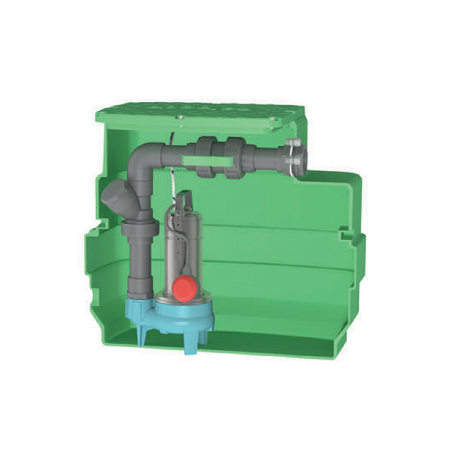 Station Calpeda CAL230 GQSM 50-13 - Station de relevage eau chargée - 1.10kW 19.5m3/h mono
