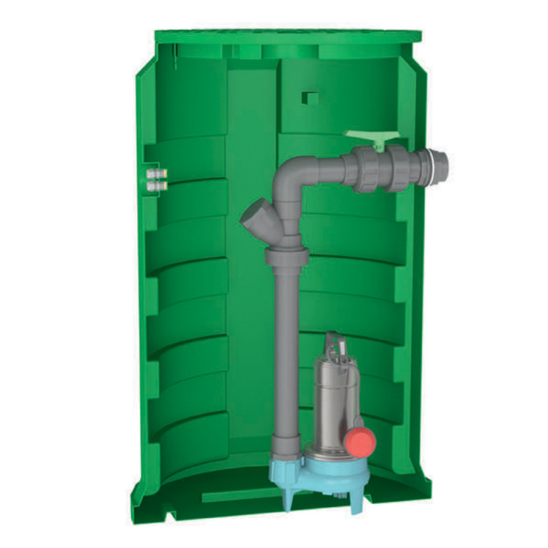 Station Calpeda CALIDOM 900 GQSM 50-13 - Station de relevage hors sol eaux chargées - 1.10kW 19.5m3/h 220V