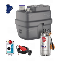 Kit Station de Relevage 220V Pedrollo SAR 100L Vortex RXM320 - Complet 6 m3/h