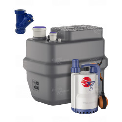 Station de Relevage 100L Pedrollo SAR100TOP2 Vortex - 220V Anti-Retour 6 m3/h