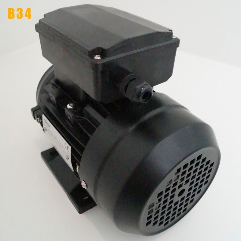 Moteur électrique 220V 0,55 kW 1000 tr/min Condensateur Permanent CEMER MY - Bride B34