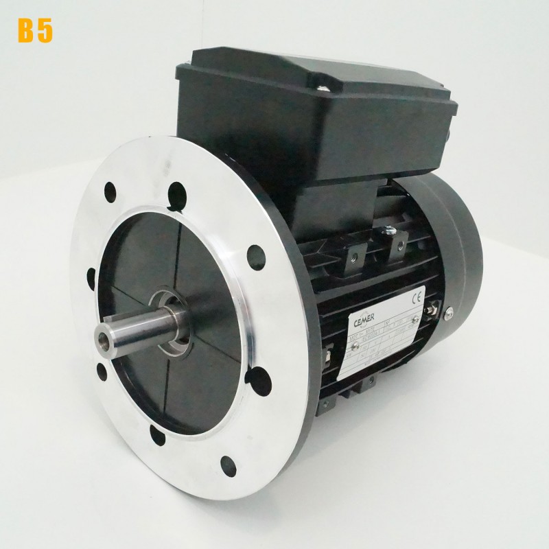 Moteur électrique 220V 0,75 kW 3000 tr/min Condensateur Permanent CEMER MY - Bride B5