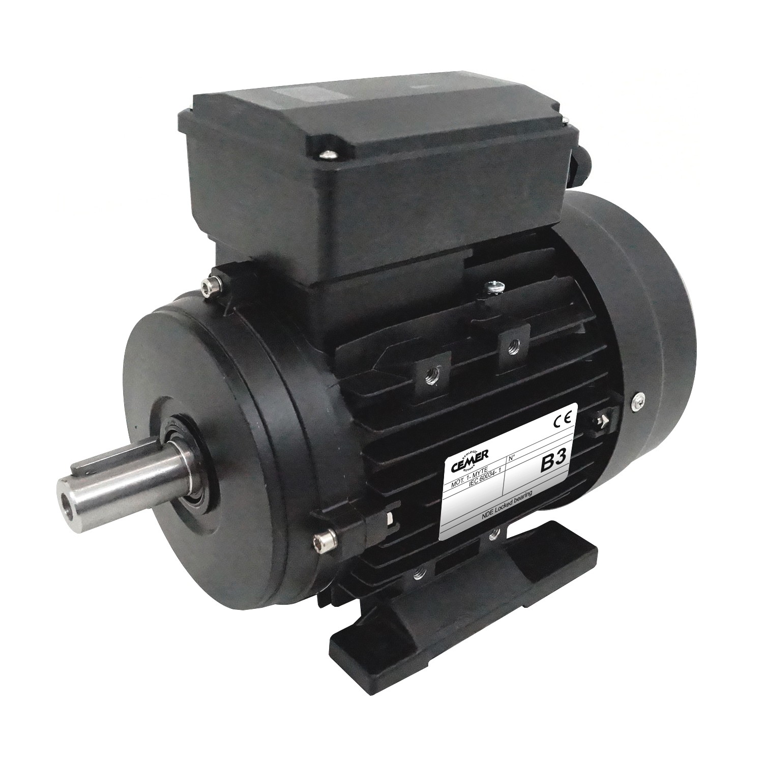 Moteur électrique 220V 1,1 kW 1500 tr/min Condensateur Permanent CEMER MY - Bride B3