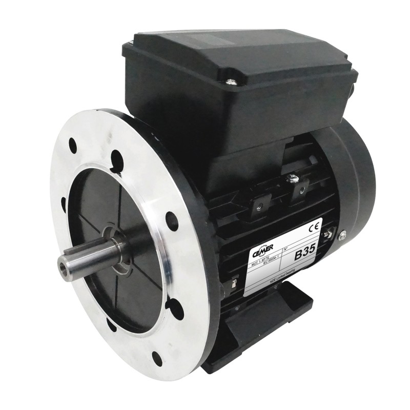 Moteur électrique 220V 0,12 kW 1500 tr/min Double Condensateur CEMER ML - Bride B35