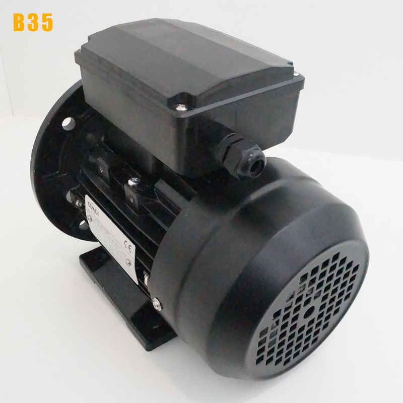 Moteur électrique 220V 0,12 kW 1500 tr/min Double Condensateur CEMER ML - Bride B35