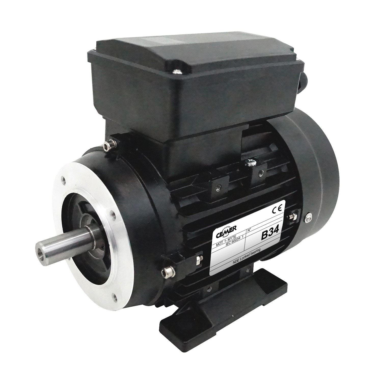 Moteur électrique 220V 0,75 kW 1500 tr/min Double Condensateur CEMER ML - Bride B34