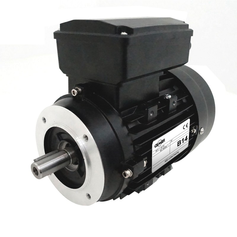 Moteur électrique 220V 1,1 kW 1500 tr/min Double Condensateur CEMER ML - Bride B14