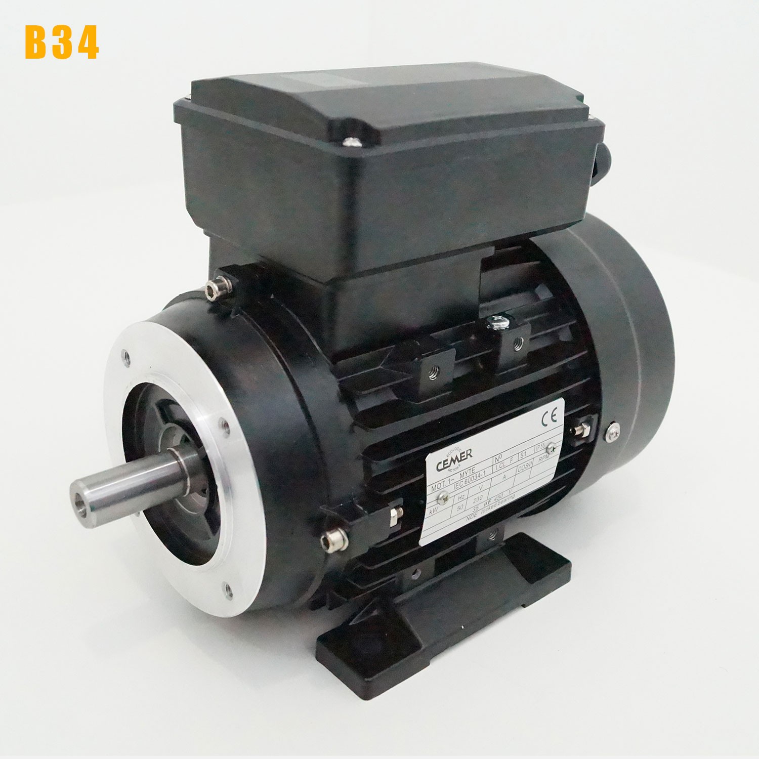 Moteur électrique 220V 3 kW 1500 tr/min Double Condensateur CEMER ML - Bride B34