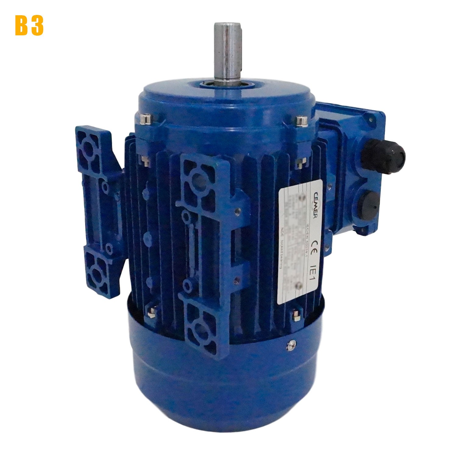 Moteur électrique 230/400V 0,12 kW 1500 tr/min  CEMER MS Alu - Bride B3
