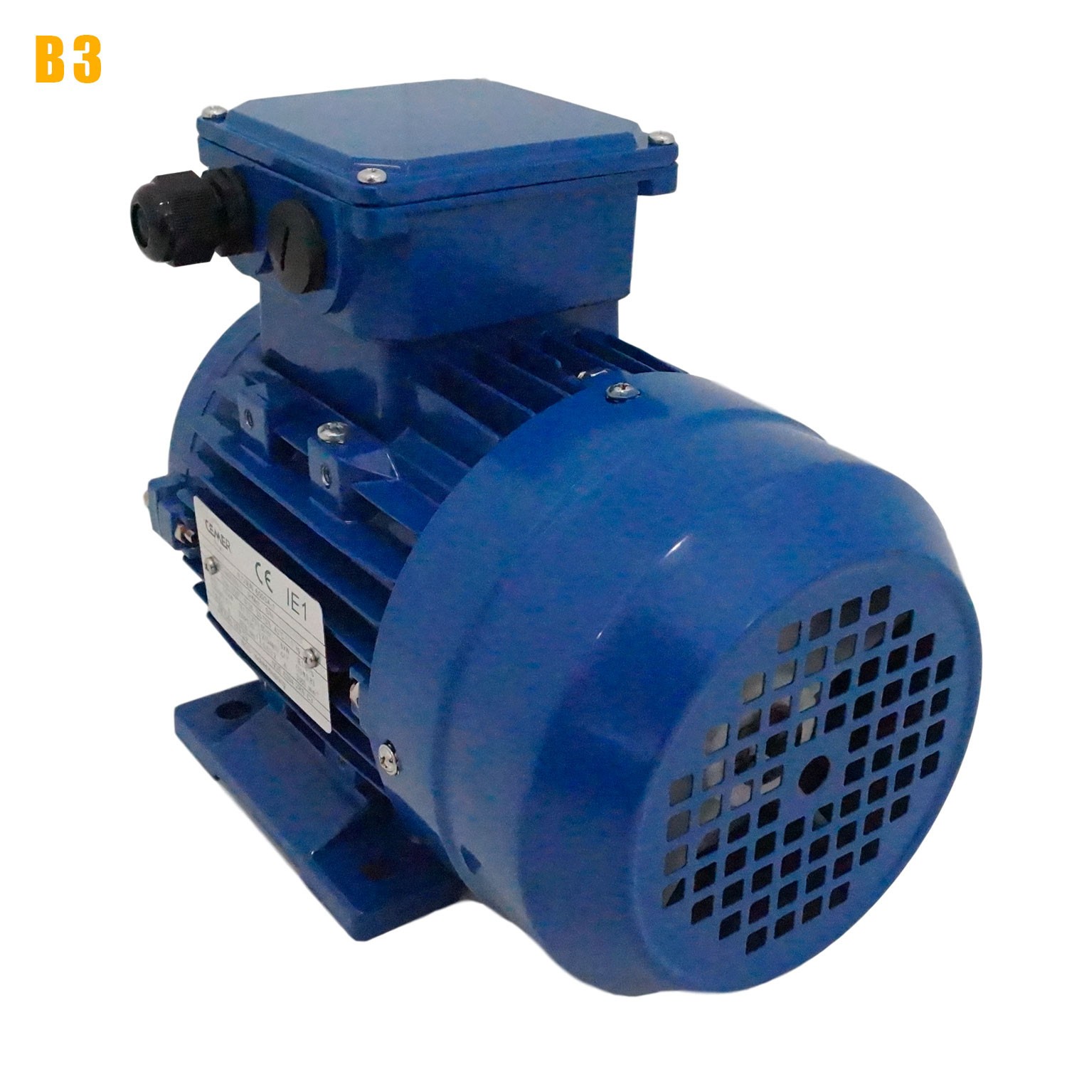 Moteur électrique 230/400V 0,37 kW 1000 tr/min  CEMER MS Alu - Bride B3