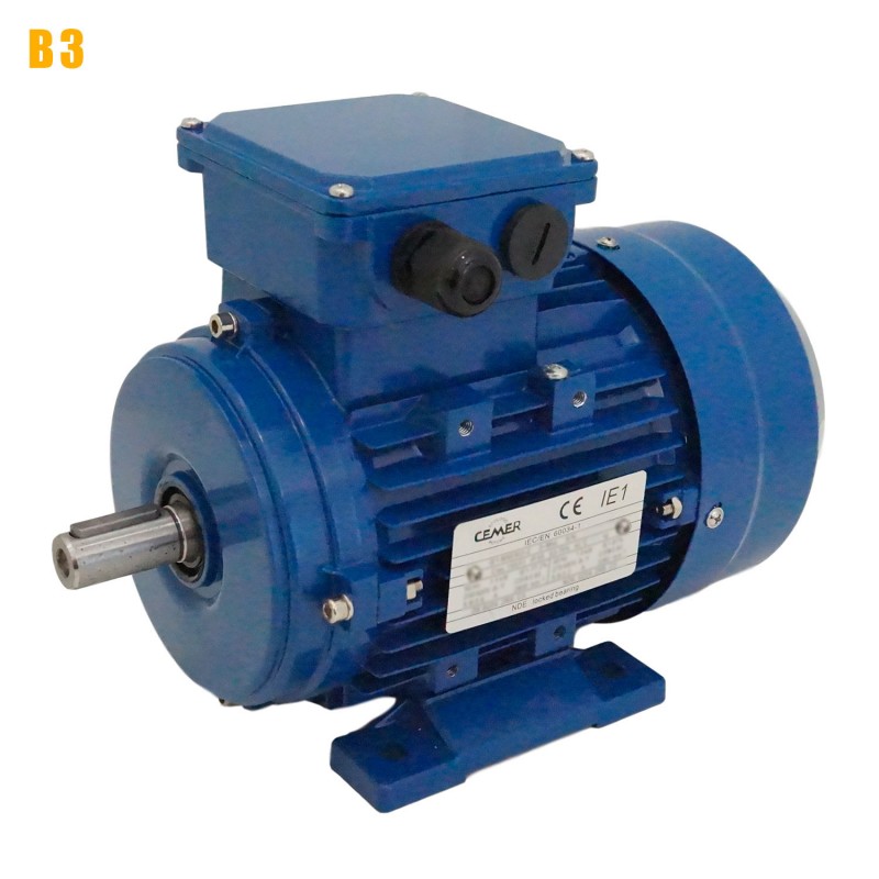 Moteur électrique 230/400V 4 kW 3000 tr/min  CEMER MS Alu - Bride B3