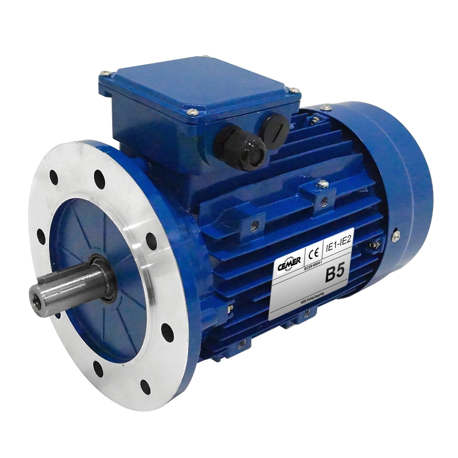 Moteur électrique 230/400V 3 kW 1500 tr/min  CEMER MS Alu - Bride B5