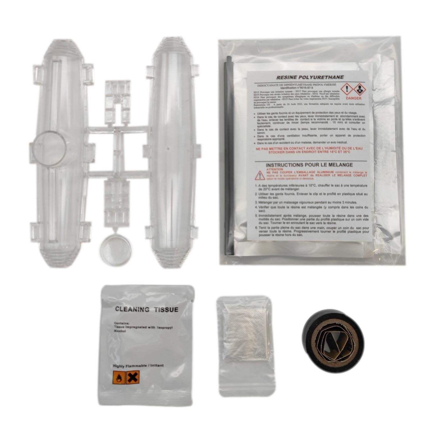 Boitier Résine de Jonction Droite - Kit pour Câble Basse Tension jusqu'à 4x10mm²