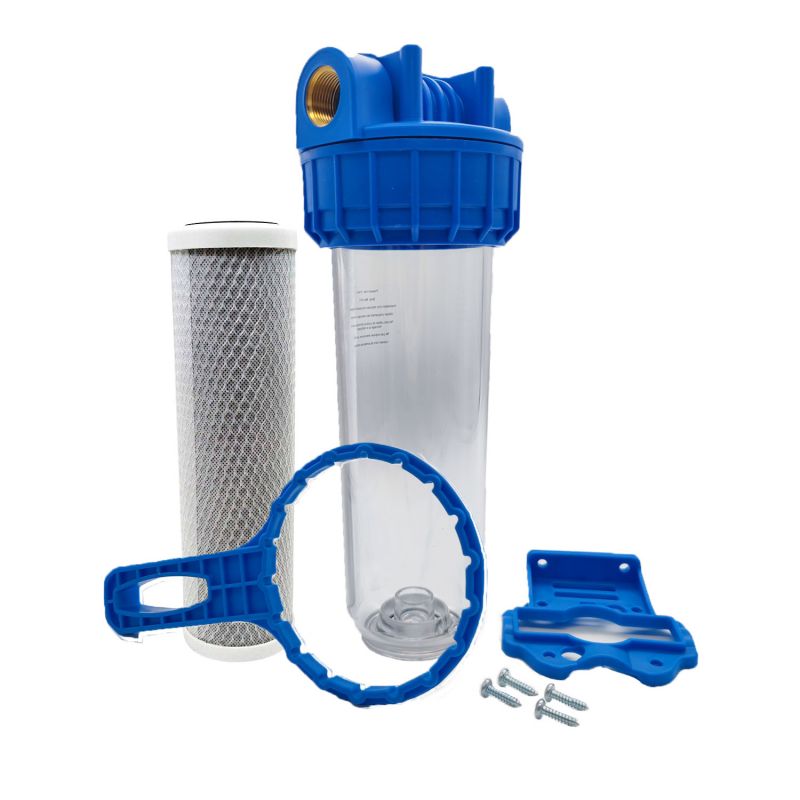 Porte filtre à eau 9"3/4 - 26/34M + filtre 2 en 1 (Charbon + 10µm)