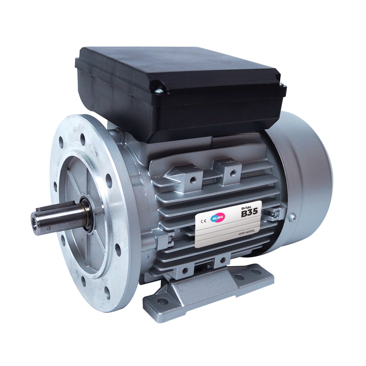 Moteur électrique monophasé 220V 0.55 kW 1500 tr/min Condensateur Permanent - MMP80K4B35 Bride B35