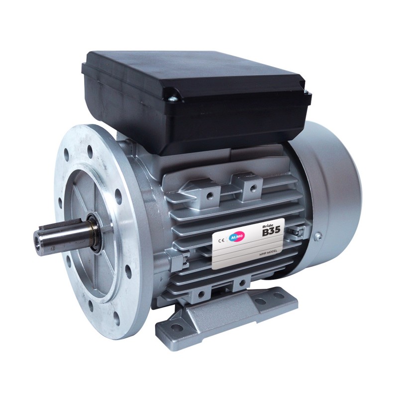 Moteur électrique monophasé 220V 0.18 kW 3000 tr/min Condensateur Permanent - MMP63K2B35 Bride B35