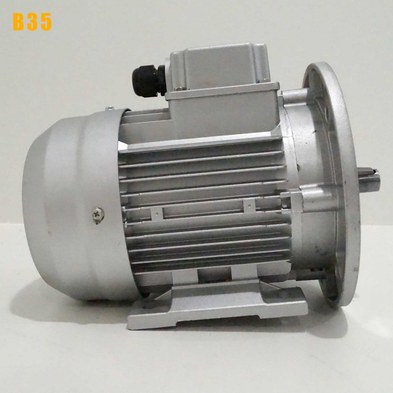 Moteur électrique triphasé 230/400V 0.75 kW 1500 tr/min - MH380G4B35 Alu Bride B35