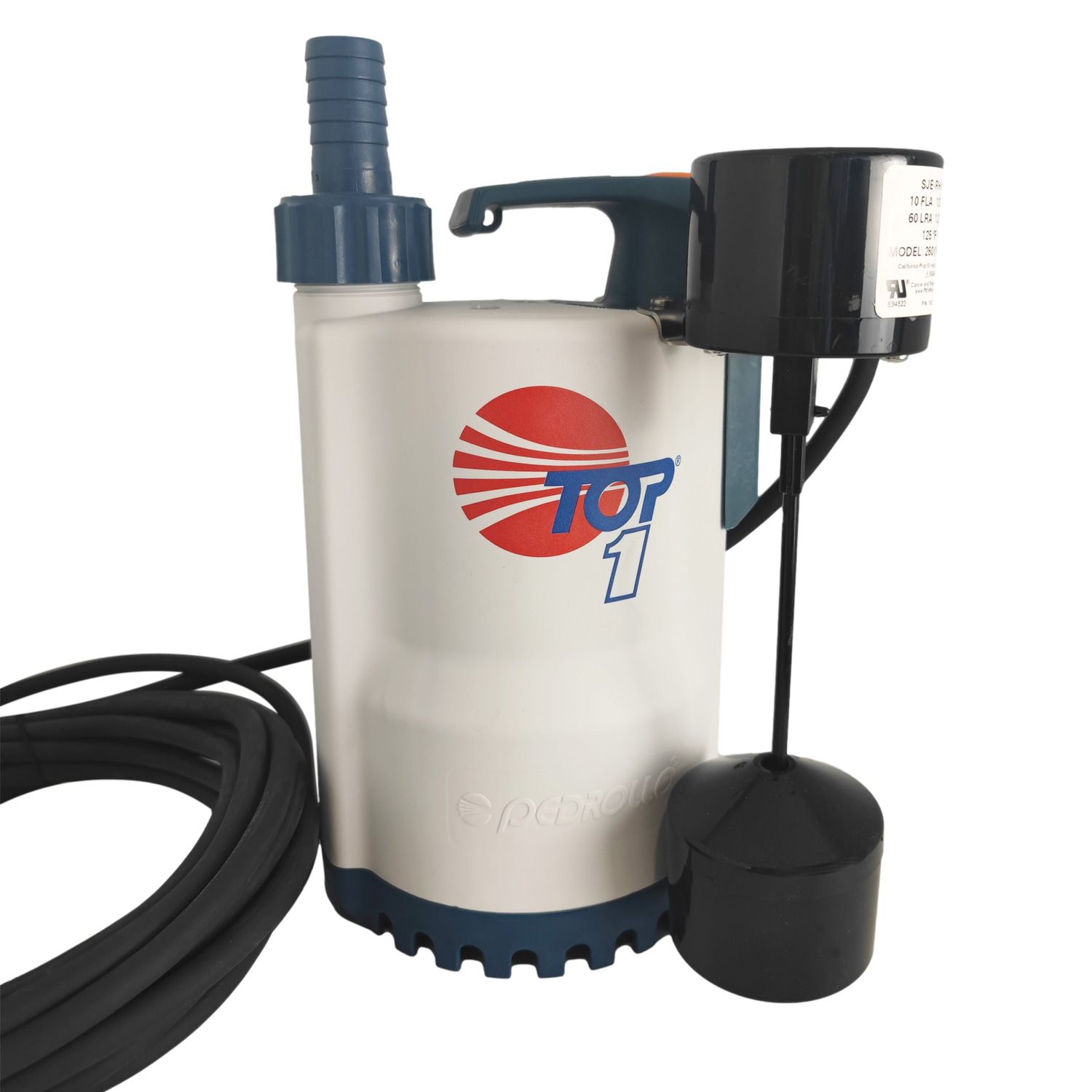 Pompe de Relevage 220v Pedrollo TOP 1 GM Eau de Pluie Flotteur Vertical 4.8 m3/h 0.25 kW