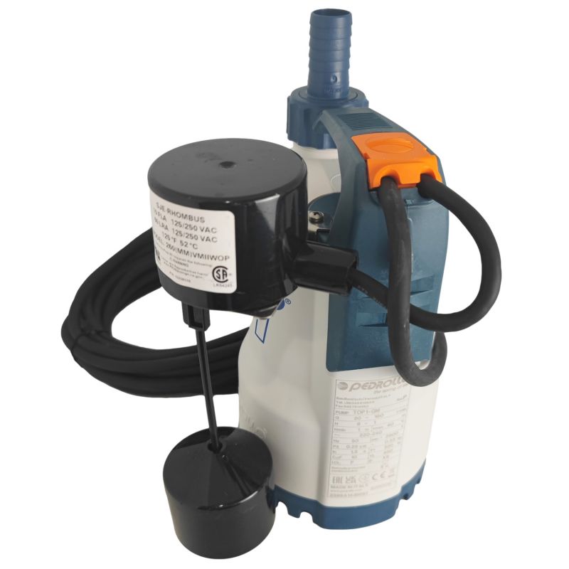 Pompe de Relevage 220v Pedrollo TOP 1 GM Eau de Pluie Flotteur Vertical 4.8 m3/h 0.25 kW