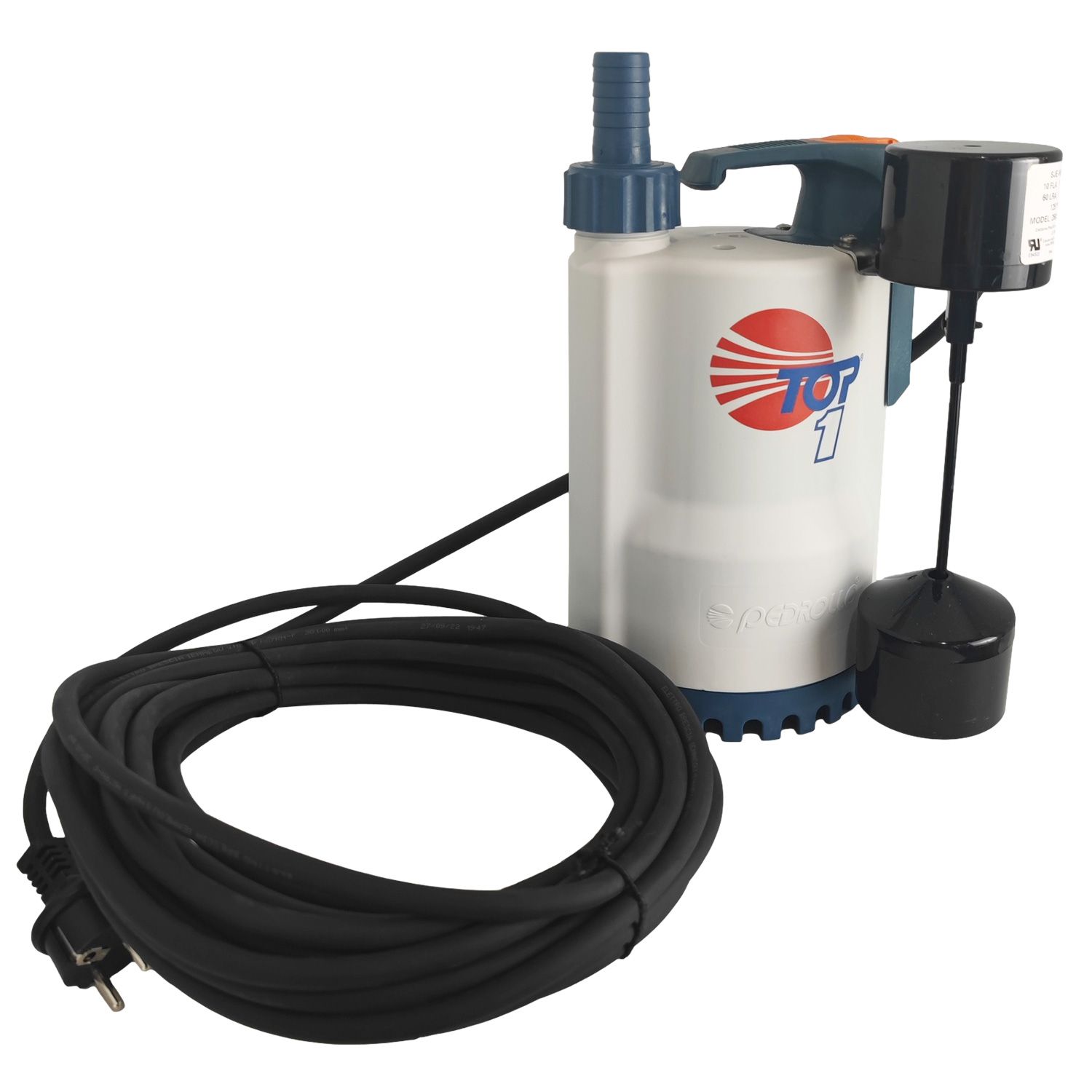 Pompe de Relevage 220v Pedrollo TOP 1 GM Eau de Pluie Flotteur Vertical 4.8 m3/h 0.25 kW