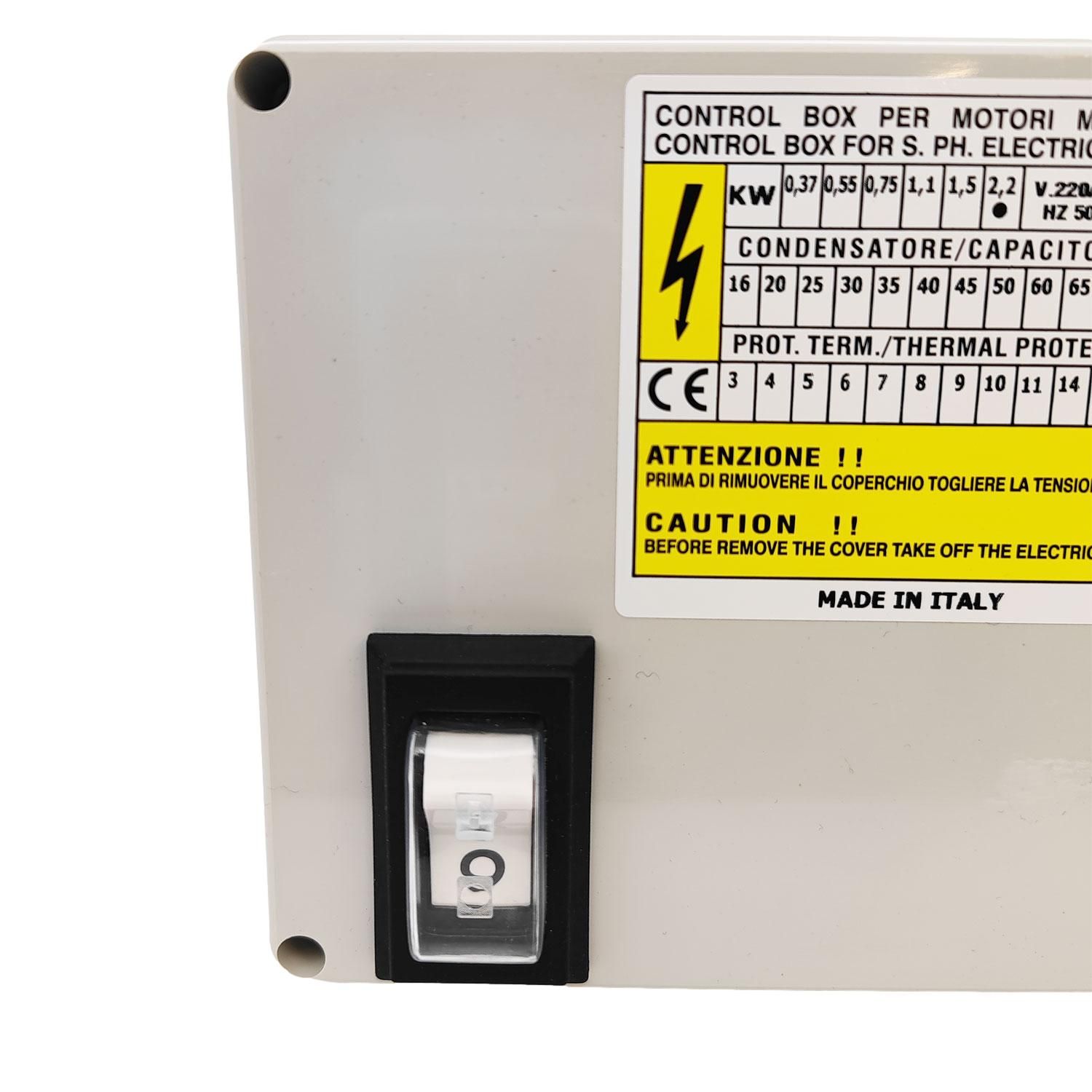 Coffret de Démarrage C-BOX 2.2kW 80uF pour Pompe Immergée 220V Mono