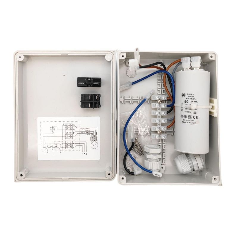 Coffret de Démarrage C-BOX 2.2kW 80uF pour Pompe Immergée 220V Mono