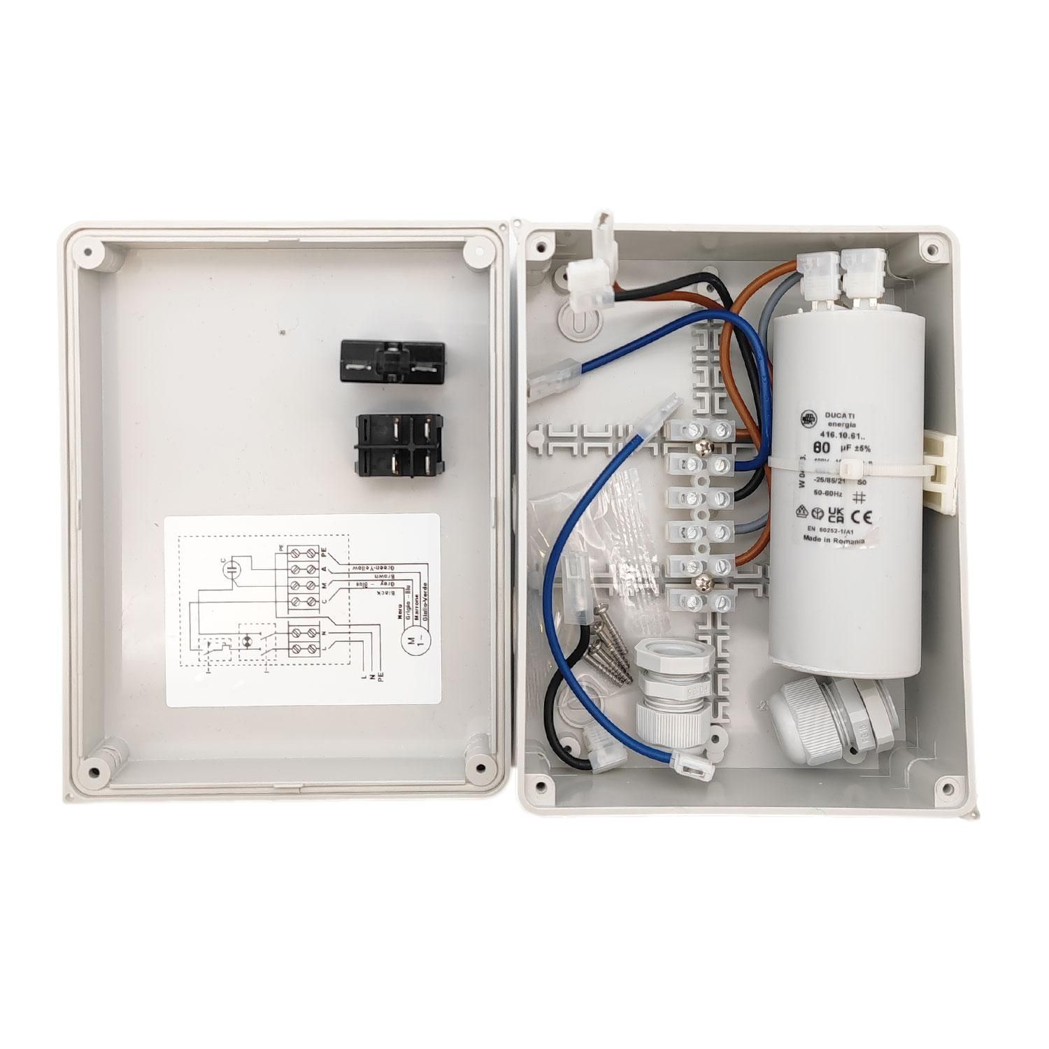 Coffret de Démarrage C-BOX 2.2kW 80uF pour Pompe Immergée 220V Mono