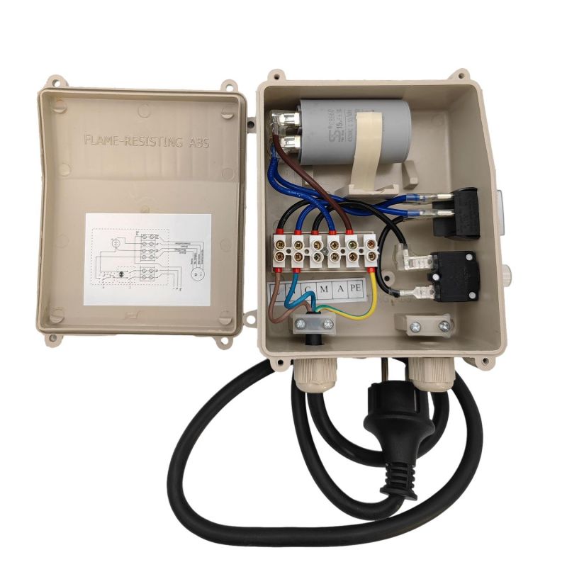 Coffret de Démarrage C-BOX 0.37kW 20uF pour Pompe Immergée 220V Mono