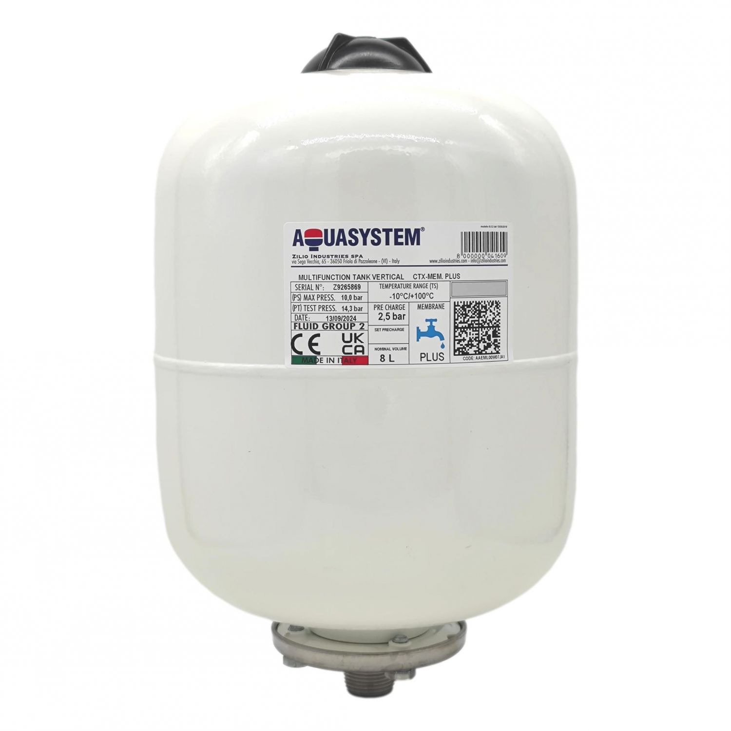Réservoir à vessie sphérique 24L - AQUASYSTEM AR+ - Vessie garantie 5 ans