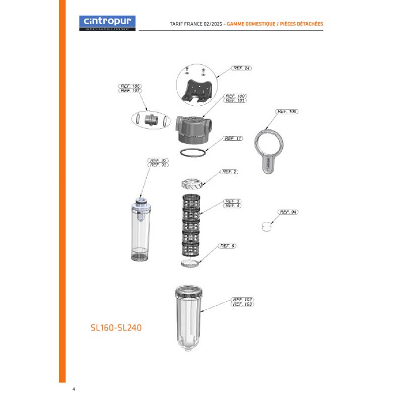 Filtre double tamis + charbon actif - Cintropur SL 240 TRIO-CTN 3/4''
