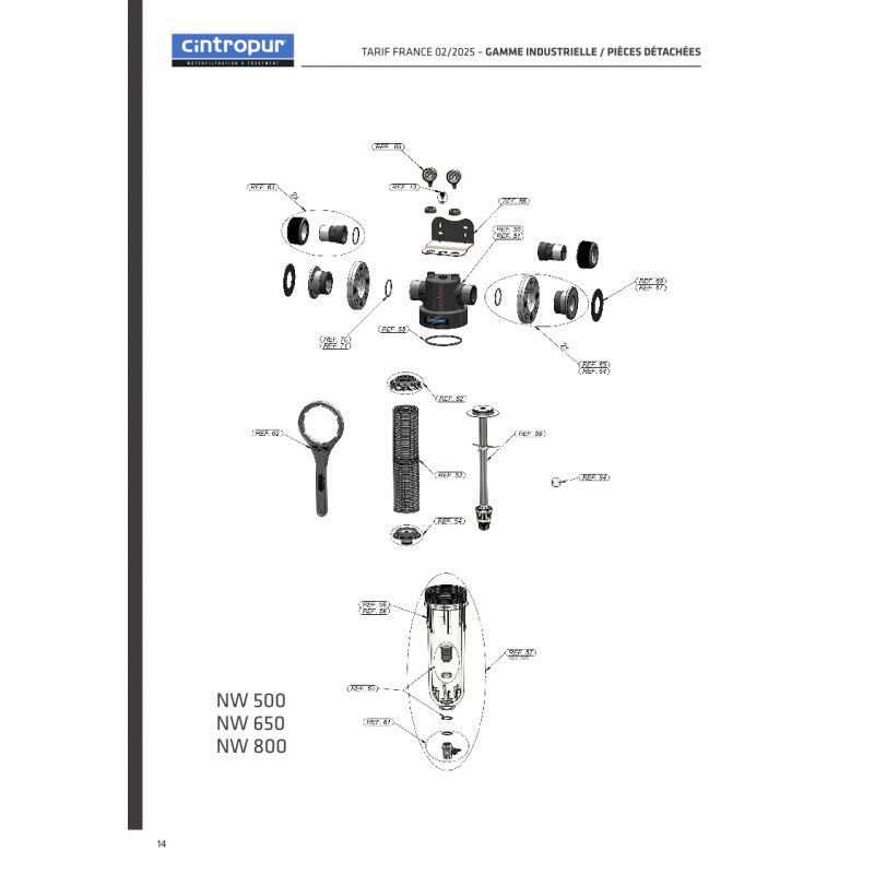 Filtre à tamis Cintropur NW650 - 25m³/h