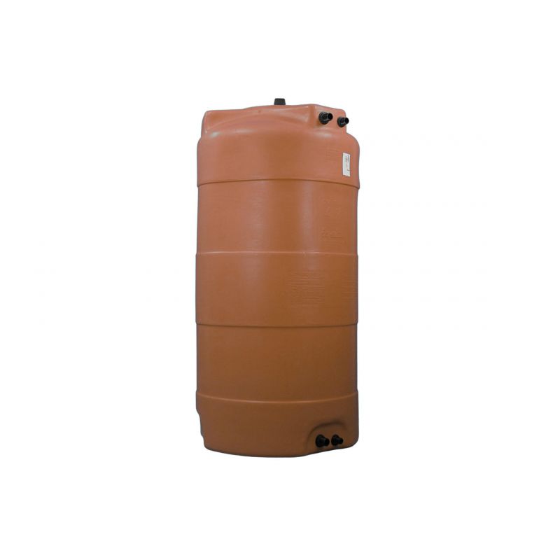 Cuve 3000L aérienne de récupération d'eau - Réservoir vertical terracotta - ELBI CV3000