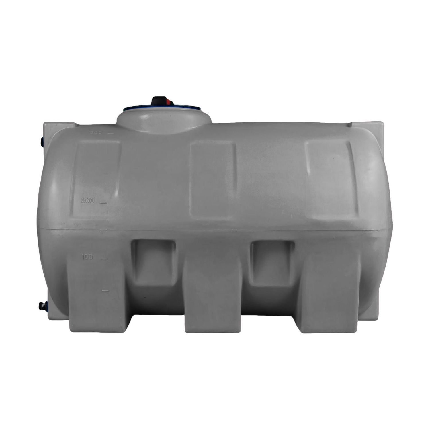 Cuve 300L aérienne de récupération d'eau - Réservoir horizontal gris - ELBI CHO300