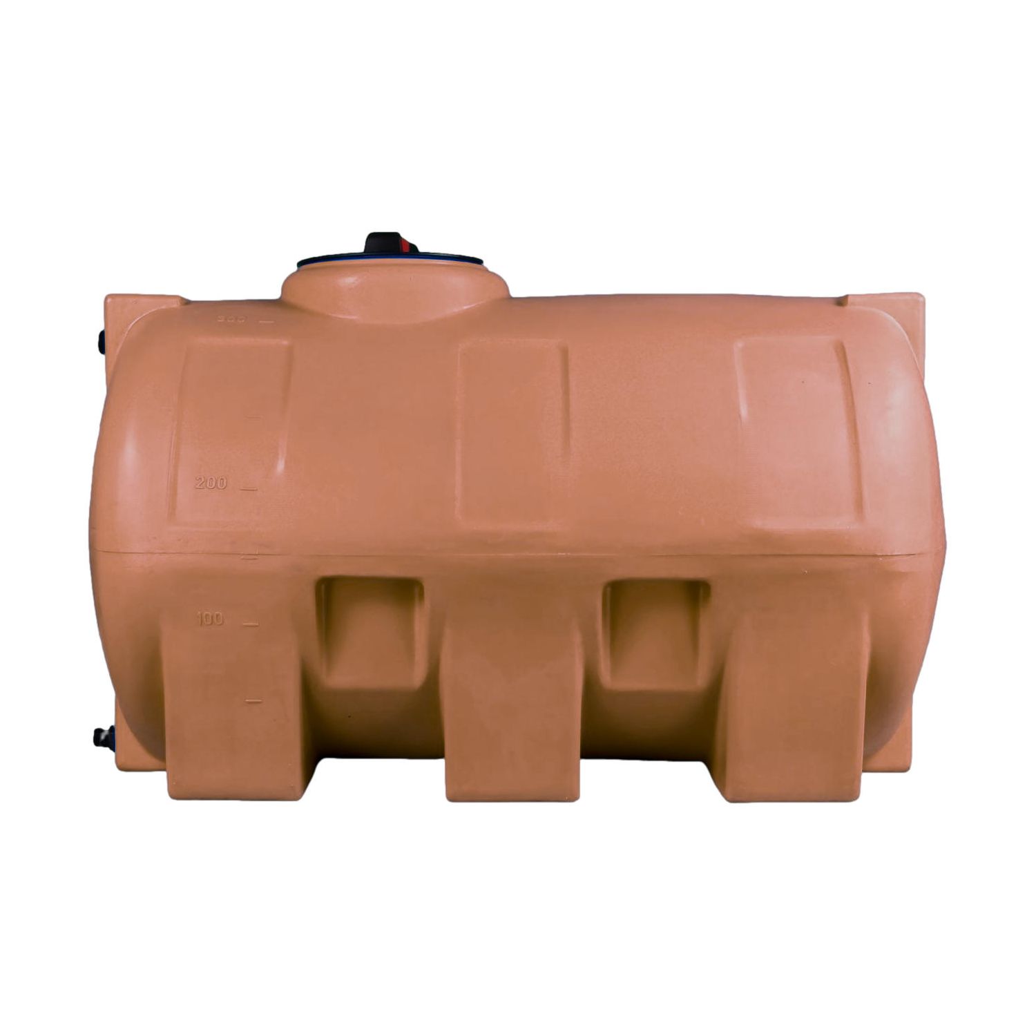 Cuve 500L aérienne de récupération d'eau - Réservoir horizontal terracotta - ELBI CHO500