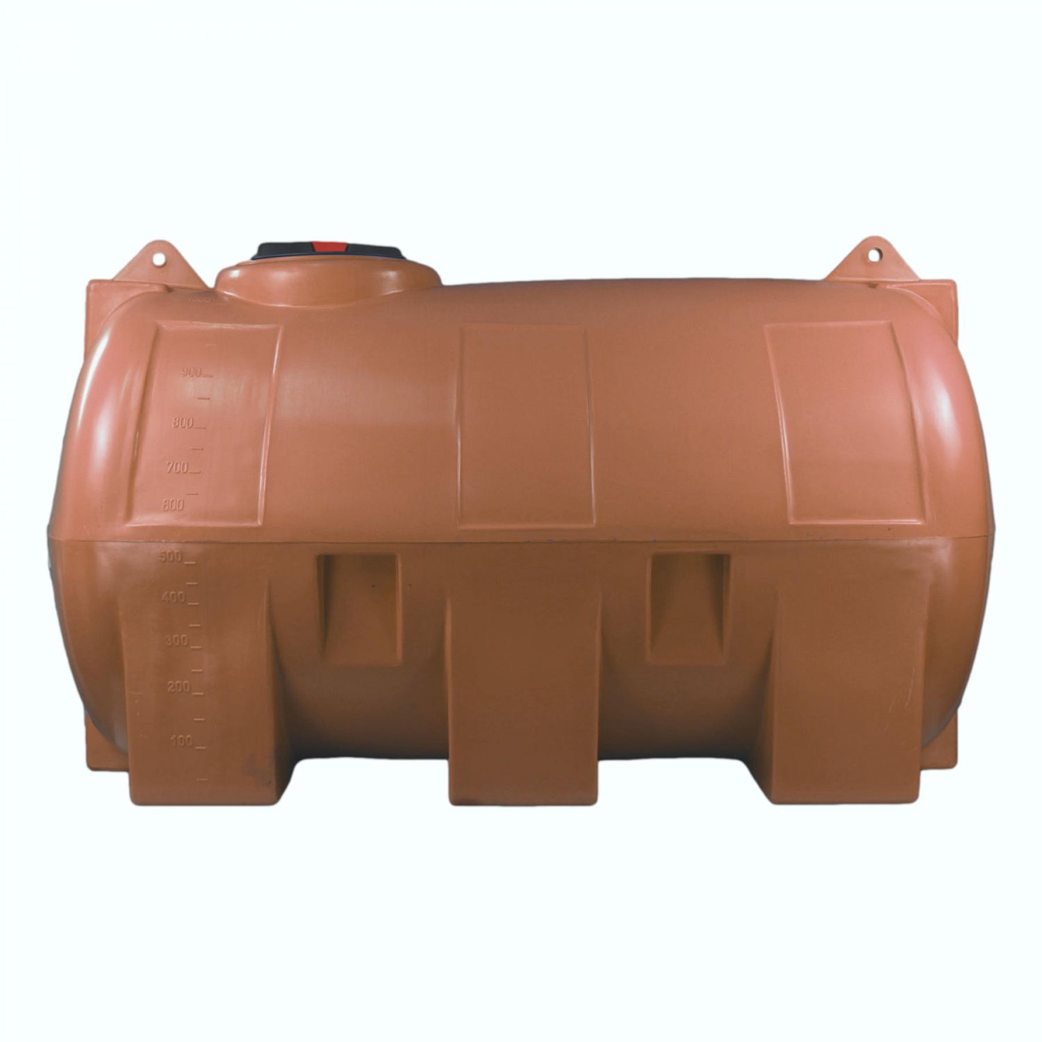 Cuve 1000L aérienne de récupération d'eau - Réservoir horizontal terracotta - ELBI CHO1000