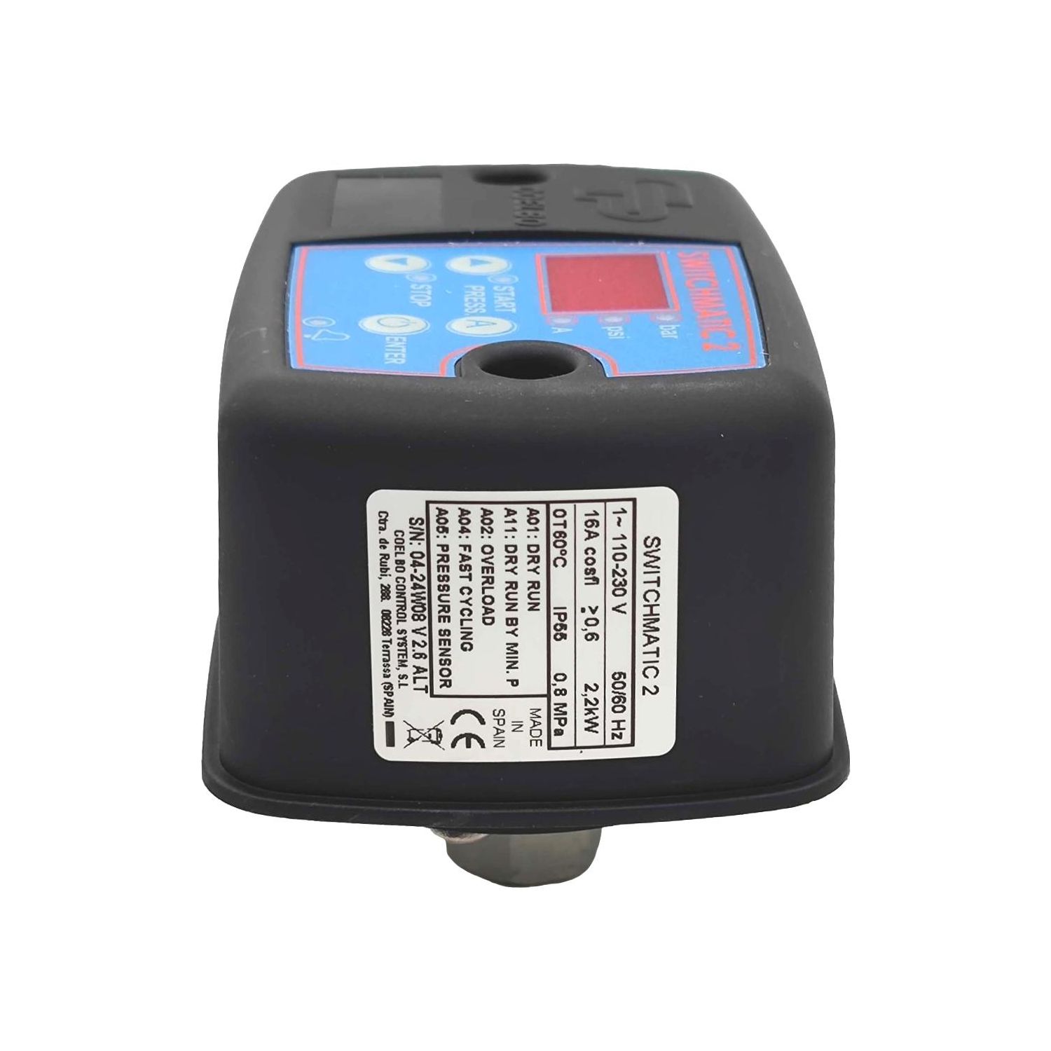 Pressostat surpresseur électronique 0-8 bars 230V - Switchmatic 2