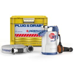 Kit d'Urgence pour Inondation PEDROLLO PLUG&DRAIN avec Flotteur 220V 9 m3/h 0.37kW