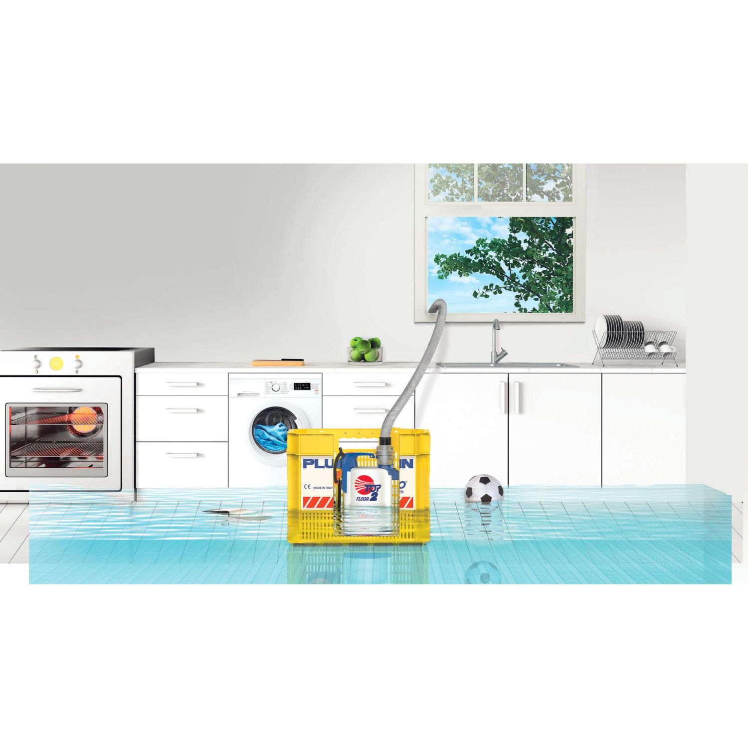 Kit d'Urgence pour Inondation PEDROLLO PLUG&DRAIN avec Flotteur 220V 9 m3/h 0.37kW