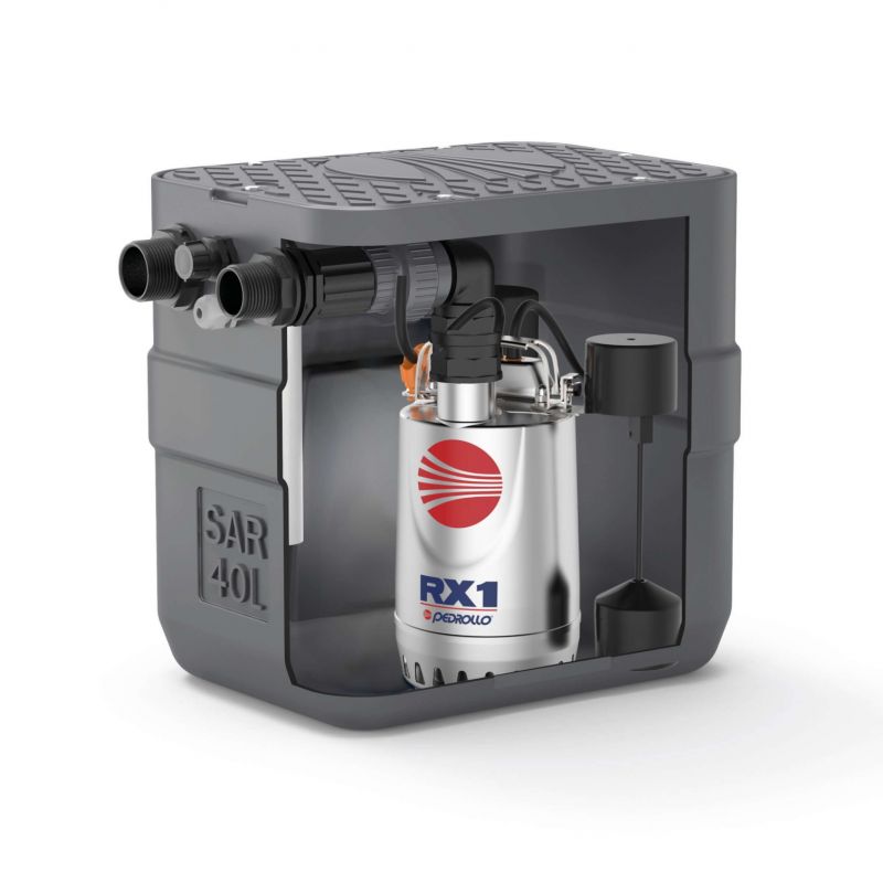 Station de relevage Pedrollo SAR 40 RXM 1 40L Eau de Pluie / Eaux Usées monophasé 4.8 m3/h