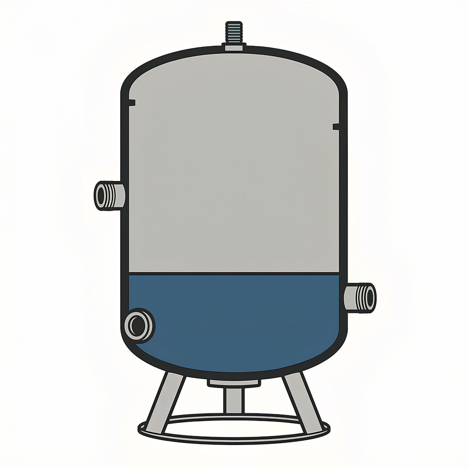 Ballon surpresseur sans vessie Elbi - Cuve galva 8 bars 200 L