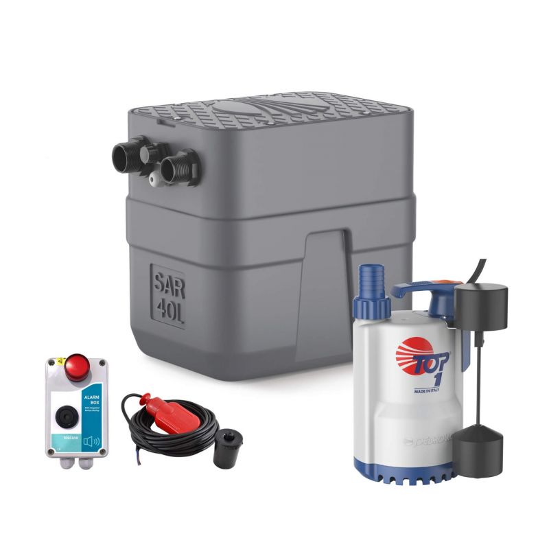 Kit Station de Relevage Pedrollo SAR 40L TOP1 - Complet 220V 4.8 m3/h