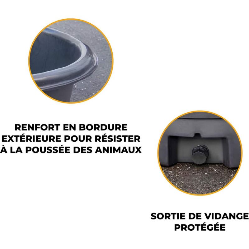 Bac de pâturage Rototec QUALIBAC Ovin/Caprin 280 L circulaire